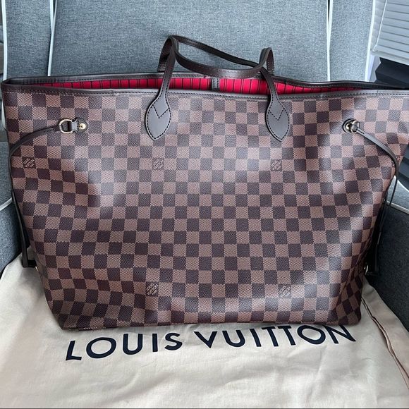 ❤️ sold ❤️ NEW Louis Vuitton Neverfull GM in Damier Ebene - Picture 7 of 14
